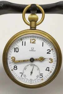 WW2 Omega British Military 15J Pocket Watch GSTP Military Broad Arrow - Picture 1 of 6