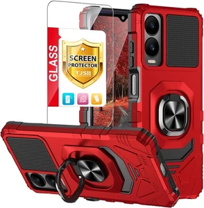 Custodia per telefono/At&T Verge con schermo in vetro temperato icona grillo 6 rosso - Foto 1 di 5