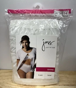 Vintage Just My Size Nylon Slips Damen 14 Unterwäsche Spitze Akzente 4er Pack Glanz - Bild 1 von 7