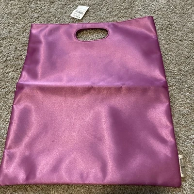 NWT Neiman Marcus Pink Satin Gift Shopping Market Bag 16"x13" New - Image 1 of 4