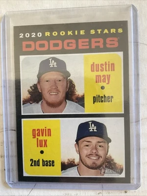 2020 Topps Heritage - Rookie Stars Gavin Lux, Dustin May #188 Base (RC) - Image 1 of 4