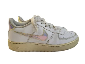 Nike Niños Air Force 1 Blanco y Azul Galáctico Zapatillas bajas Talla 6Y - Imagen 1 de 8