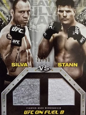 2014 Topps UFC Knockout Memorable Matchups Dual Wanderlei Silva Brian Stann /50 - Image 1 of 3