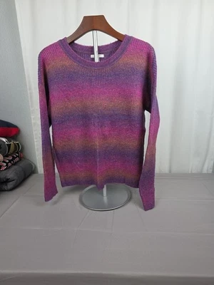 Maurices Womens  Long Sleeve Purple/Pink/Taupe Multicolor Pullover Sweater Small - Image 1 of 4