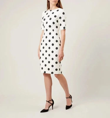 NEW HOBBS shift dress polka dot size UK 16 eur 44 usa 10 RRP £159 (DEFECTED) b2 - Image 1 of 4