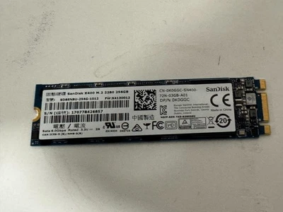 SANDISK X400 256GB M.2 SATA 2280 SSD SD8SN8U-256G-1012 Hard Drive HDD Wiped - Image 1 of 3