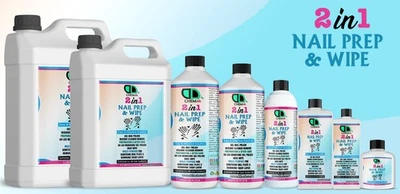 Nagel PREP AND WIPE Lösung Gel Politur Reiniger Rückstände Entferner PERFEKTES FINISH - Bild 1 von 4