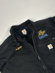 Carhartt Men’s SZ XLT Detroit Jacket Blanket Lined BLK Black Embroidered USA - Picture 1 of 8