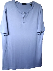 Theory Light BlueTwo Button Short Sleeve T Shirt XL - Picture 1 of 14