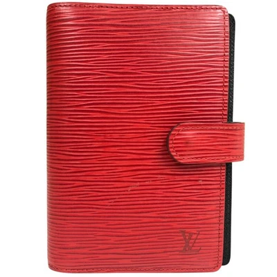 Auténtica cubierta para cuaderno Louis Vuitton Agenda PM Epi Day Planner R20057 CA0956 Foto 1 de 4