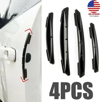 Tira protectora anticolisión 4 piezas negra para borde de puerta de coche - arañazos universal Foto 1 de 4