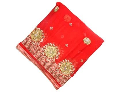 Bufanda Larga India Vintage Dupatta Lentejuelas Nupciales Cuentas Gasa Estola Hiyab L" Foto 1 de 4