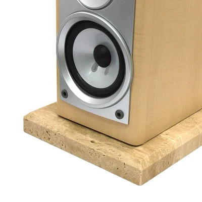 WIXIM Natural Stone Audio Board, Beige Natural Marble (Travertine), 350mm x 350m - Image 1 of 4