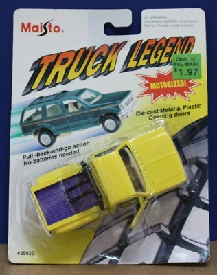 Camioneta Maisto 25020 Legend O 1:43 Chevy 4x4 camioneta lateral amarilla sin usar, en caja 1994 Foto 1 de 3