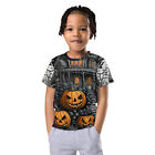 T-shirt à encolure ras-du-cou enfant, fête fantôme de bienvenue Halloween
