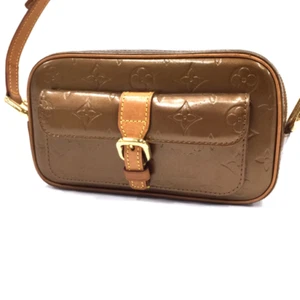 Auténtico bolso de hombro Louis Vuitton M91109 con monograma Vernis Christy MM bronce bueno - Imagen 1 de 17