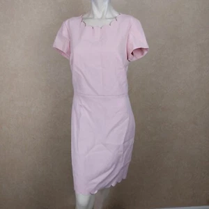 Maison Jules New Womens Scalloped hem Pink Shift Dress Size 4_ NWT R3D4 - Picture 1 of 4