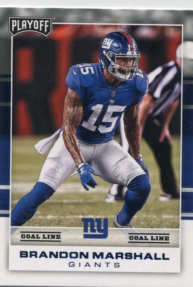 2017 PLAYOFF GOAL LINE PARALLELS BRANDON MARSHALL NEW YORK GIANTS - Image 1 of 2