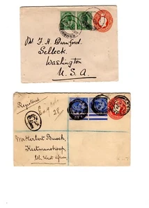 SOUTH AFRICA 1930'S COLLECTION OF  7 COVERS 5 ARE REGISTERED - Picture 1 of 4