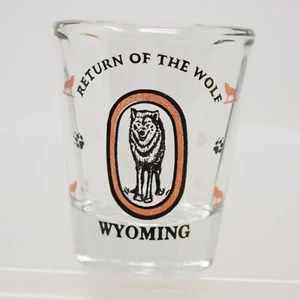 Return of the Wolf Wyoming Shot Glass USA Vintage National Park NPS Wildlife - Picture 1 of 10