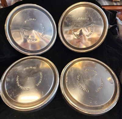 Комплект из 4 колпаков колес для тарелки для собаки Ford Motor Company Mustang F100 1969-1973 FOMOCO 10 1/2 - Изображение 1 из 4