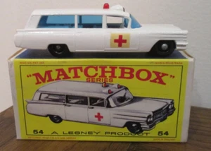 Matchbox Regular Wheels MB 54 S & S CADILLAC AMBULANCE. 'NEW MODEL E Type Box - Picture 1 of 14