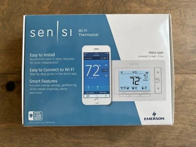 Emerson Sensi Wi-Fi Smart Thermostat 1F86U-42WF Apple HomeKit Alexa NEW OPEN BOX - Image 1 of 4