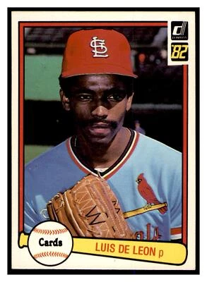 1982 Donruss Luis DeLeon RC #588 St. Louis Cardinals (a) - Image 1 of 2