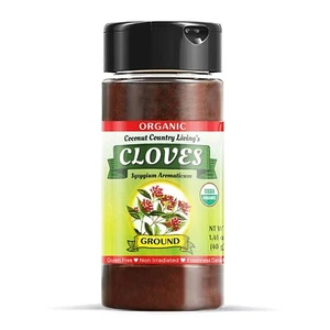Organic Cloves Spice Ground Powder 1.59 oz in Glass Bottle, Fair Trade w/E-Book - Picture 1 of 7
