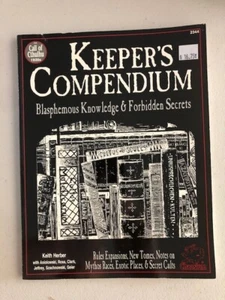 Call of Cthulhu RPG 1920s Keeper's Compendium Blasphemous Knowledge Secrets CoC - Imagen 1 de 1