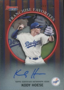 2019 BOWMAN'S BEST KODY HOESE 1999 FRANCHISE FAVORITES AUTO 58/150 DODGERS - Picture 1 of 1