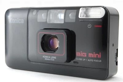 LCD Works 【Near MINT】Konica Big mini BM-301 Black 35mm Film Camera From Japan - Image 1 of 4