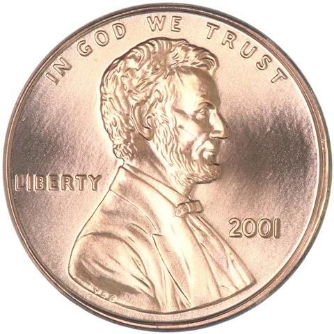 2001 (P) Lincoln Memorial Cent Gem BU Penny US Coin Cover