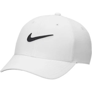 New Nike Unisex Club Cap Dri-FIT Structured Swoosh Hat Photon Dust / Black - Picture 1 of 2