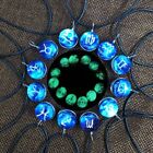 12 Constellation Luminous Glass Ball Pendant Necklace Horoscope Unisex Jewelry