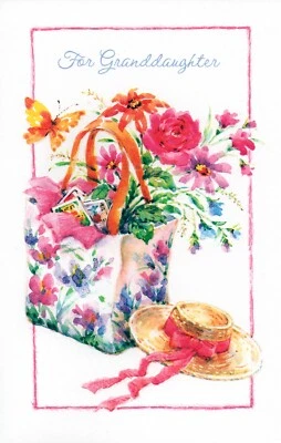 Cartão de Páscoa fofo para neta, flor de jardim — saudações galantes + envelope - Imagem 1 de 4