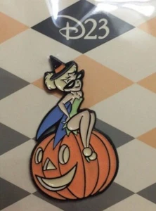 NEW ON CARD Disney LIMITED EDITION D23 Tinker Bell Pumpkin Collector Trading Pin - Picture 1 of 3