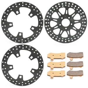Front Rear 11.8" Brake Rotors Pads Touring 14-23 Street Glide FLHX Special FLHXS - Picture 1 of 10