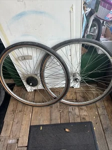 Tandem Wheelset 700c Sun Rims Suzue Freewheel Qr - Picture 1 of 7