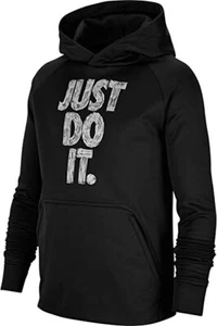 AUTHENTIC NIKE BOY'S THERMA GFX DRI FIT PULLOVER HOODIE CV5413-010 - Picture 1 of 1