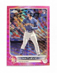 J.J. Matijevic ~ aggiornamento cromato 2022 Topps ~ rifrattore onde rosa ~ Rookie #USC190 - Foto 1 di 2
