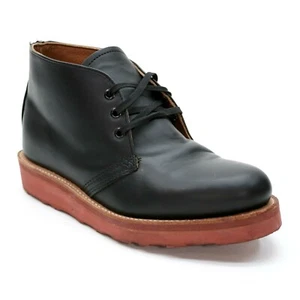 Steven Alan Men's 8.5 D Black Leather Chukka Ankle Boot Vibram Soles USA - Picture 1 of 12