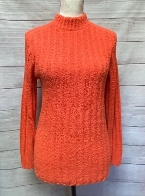 Suéter Naranja Vintage Años 60 Cremallera Trasera Cuello Simulado XXS Sidney Gould It's Pure Gould Foto 1 de 4