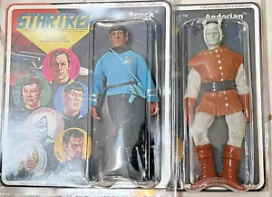 NEU Lot 2 Marty Abrams 2007 Star Trek Figuren Dr. Spock Andorian Retro Stoff FS - Bild 1 von 9