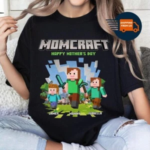 Personalized MomCraft T-shirt - Mi.nec.ra.ft Movie Happy Mother's Day Gift Shirt - Picture 1 of 3