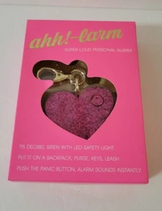 Blingsting Super Loud Personal Alarm Heart Keychain Pink Glitter NIB - Picture 1 of 4
