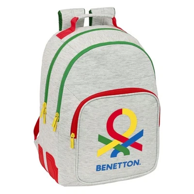  Zaino Scuola Benetton Pop Grigio (32 x 42 x 15 cm) - Immagine 1 di 3