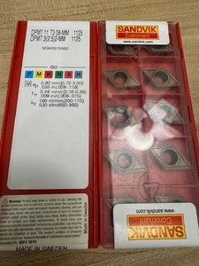 20 PZ (2 CONFEZIONI) DPMT 3(2.5)2-MM 1125 INSERTO SANDVIK ASTA - Foto 1 di 1