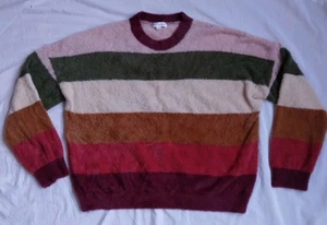 Coco + Jaimeson Eyelash Pullover Sweater Striped Boho Hippie Women's XL  - Picture 1 of 11