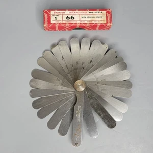 L.S. Misuratore di spessore Starrett #66 Feeler con scatola EDP50314 Athol, MA - Foto 1 di 1